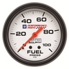 2-5/8" FUEL PRESSURE, 0-100 PSI, GM WHITE